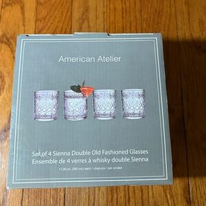 American Atelier Sienna Glass Set with Intricate Design